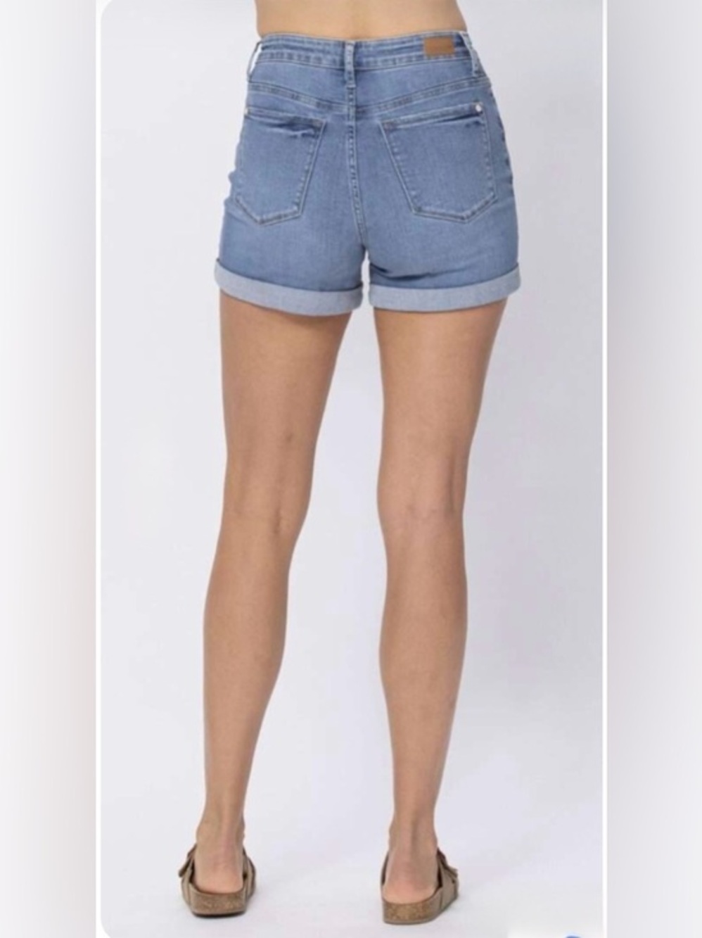 Judy Blue High‎ Waist Medium Wash Cuffed Denim Shorts XL
JB150096 - Picture 3 of 8
